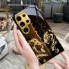 Majestic Lion Tiger Electroplated Golden Phone Case For Samsung S25 Ultra S21 S22 FE S23 Plus S24 S20 S26 Note 10 10+ 20 Cover