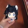 Mini Tomioka Giyuu Pendant Plush Doll With Tail 10Cm Kimetsu No Yaiba Cat Stuffed Doll Collect Backpack Toys Fans Birthday Gift