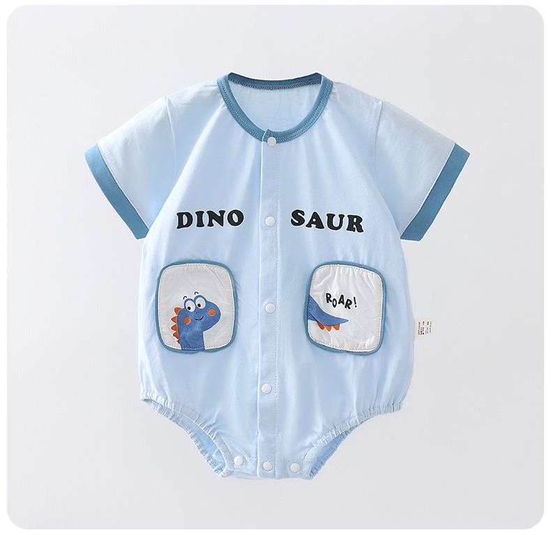 Summer Cotton Baby Romper - Short Sleeve One-Piece for Boys & Girls