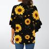 Summer Tops For Women Cute V Neck 3/4 Sleeve Blouses Floral Print Top Casual Shirts