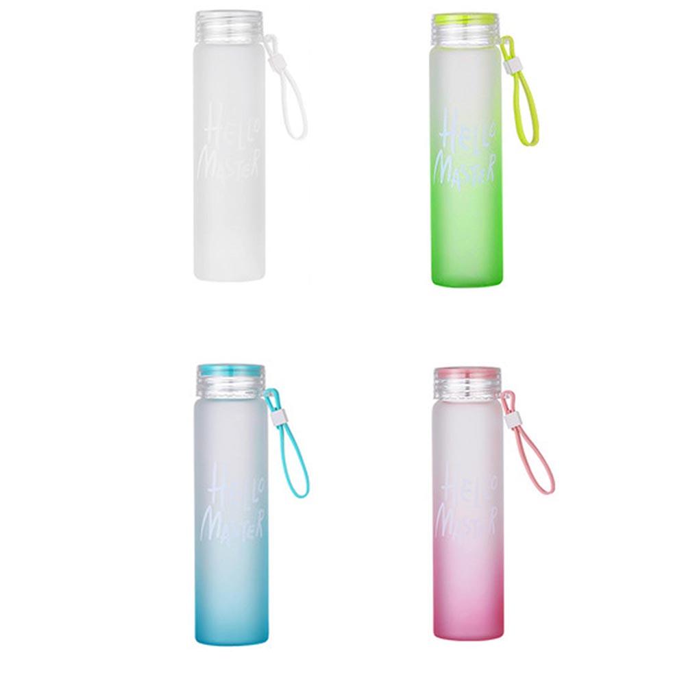 400ML Glass Water Bottle Sport Outdoor Camping Hydration Kettle Cup BPA Free