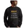 Sweatshirt - Benoit - Personalized - Humor - Long Sleeves - Classic Collar
