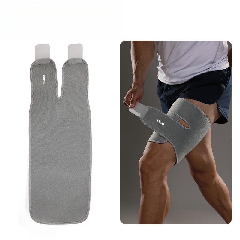 

1PC Adjustable Compression Thigh Support For Sports Running Basketball Fitness Professional Stable Protection серый