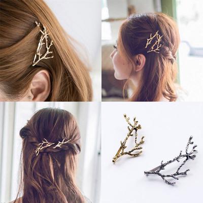 Metal Tree Branch Hairpins Hair Clips for Women Barrettes Female Headwear Alloy Hair Accessories