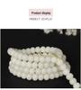 White Jade Bodhi 114-Bead Bracelet: Smooth, High-Density Apple Barrel Beads
