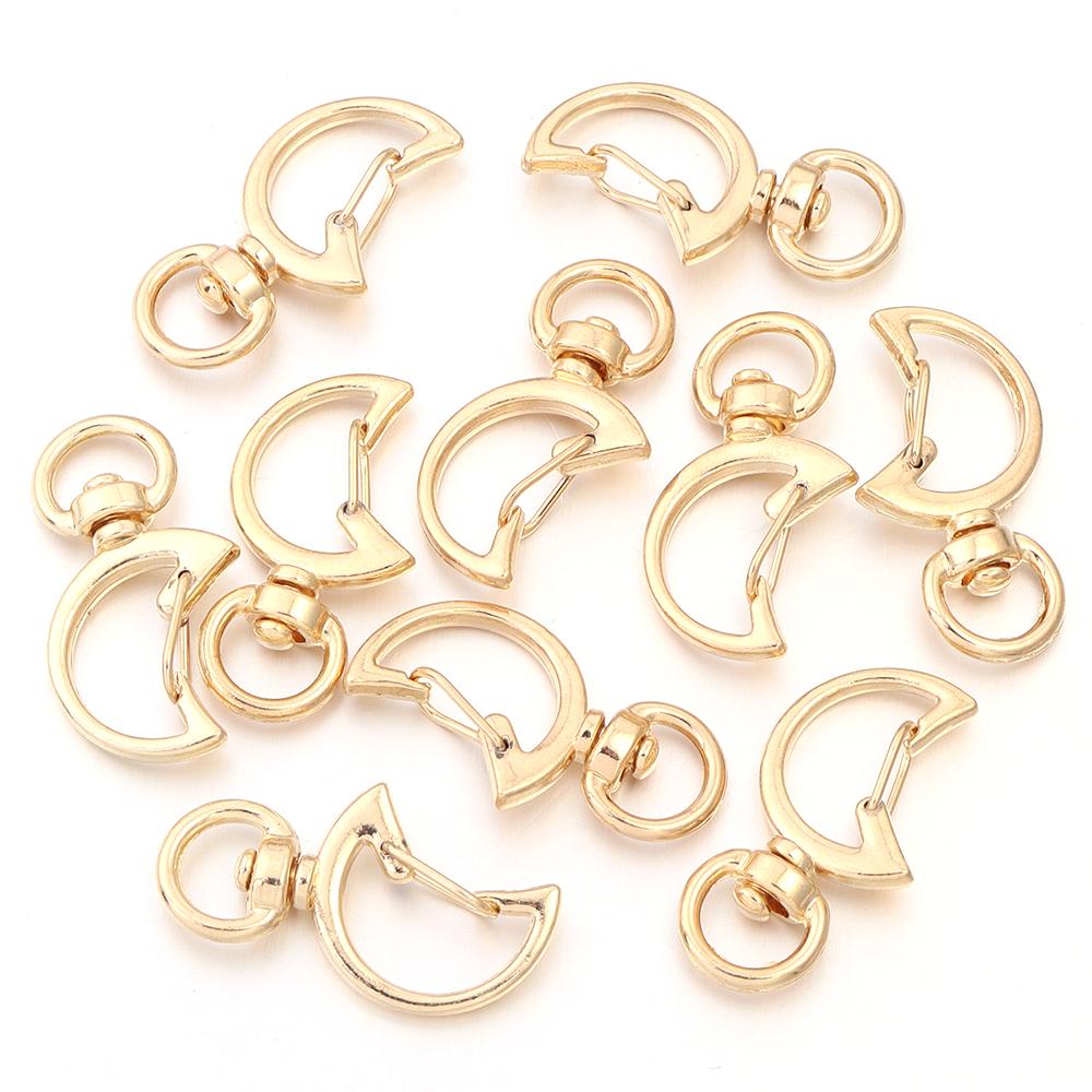 10Pcs/pack Lobster Clasps Hooks Star Blossom Heart Cat Moon Keychain Lobster for Charms Key Ring Clasp Jewelry Making Accessorie