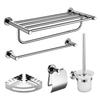 304 Stainless Steel Bathroom Rack Set: Towel Rack, Toilet Triangle Rack, Paper Holder, Storage Hanger