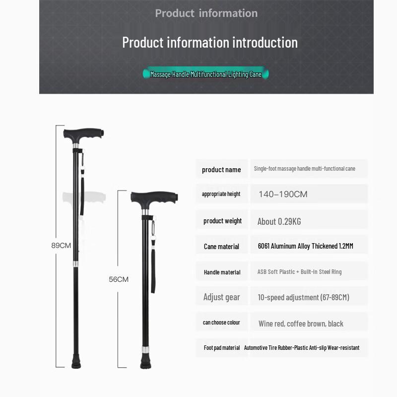 KODENOR LED Telescopic Walking Stick for Elderly