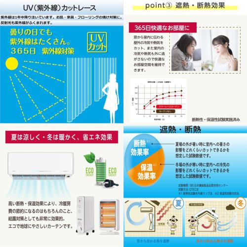 Clothshop Clothya Cafe Curtains for Small Windows, Lace, Daytime Visibility, UV Protection, Insulation, Heat Retention, Approx. 100cm Wide X 70cm Long