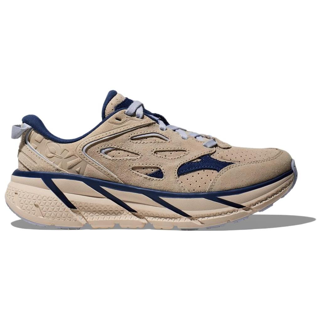 HOKA ONE ONE Clifton L Suede Oat Milk Bellwether Blue 1122571-OTH