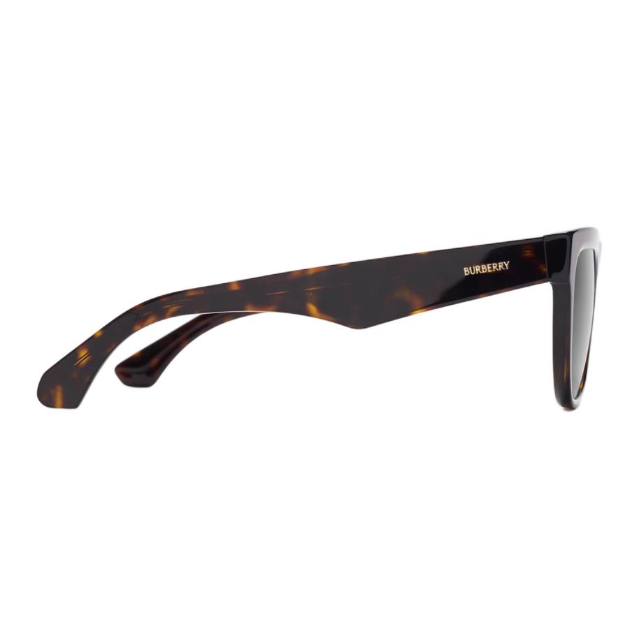 Burberry Temple Logo Acetate Square Sunglasses Unisex Couple Tortoiseshell
