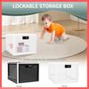 3.6 Gallon Capacity Lockable Storage Bin with Combination Lock Portable Locking Box Household Lockable Storage Box