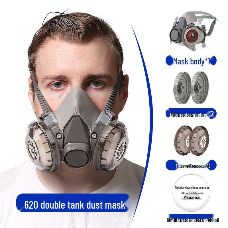 

6200 Високоефективна мийна маска від пилу та газів для промислового використання