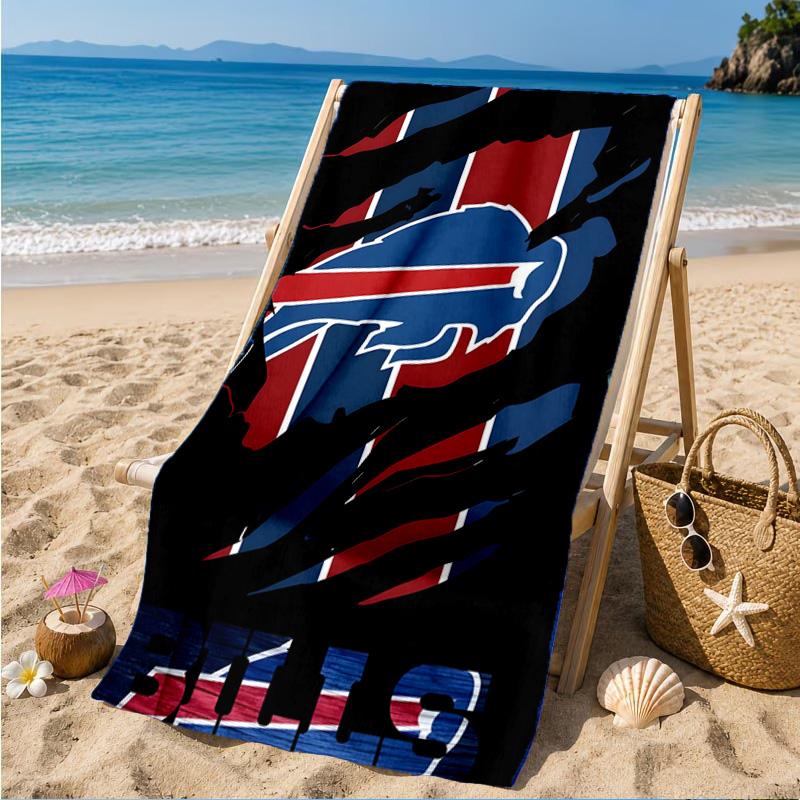Bills Logo Beach Towel, Microfiber Beach Towel, Perfect For Pool, Beach, Travel, Home Decor Beach Party Fan gifts