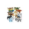 12 Stück Jurassic Dinosaurier Bausteine Große Teile Puzzle Demontage Tier Rex Tyrannosaurus Rex Bullosaurus Passend für Lego