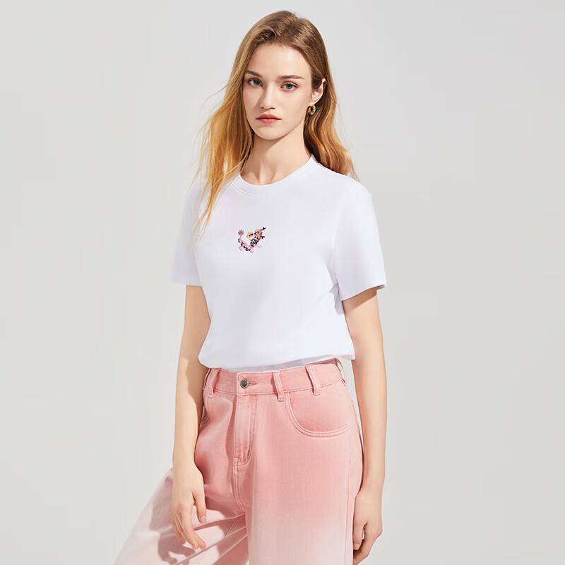 SheTu Women's Cute Dragon Print Short Sleeve T-Shirt