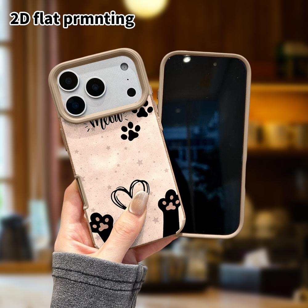 Phone Case: Lambskin 2D Flat Samsung Galaxy A34 A35 M05 M06 S20 S22 S21 FE Plus 5G Protective Case, Cat Paw Print, Christmas and Halloween Gift