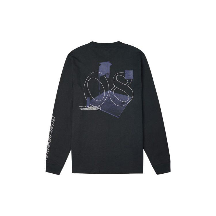 Converse T Shirts Men's Ink Black Crew Neck Moderate Straight Fit 10021108-A01