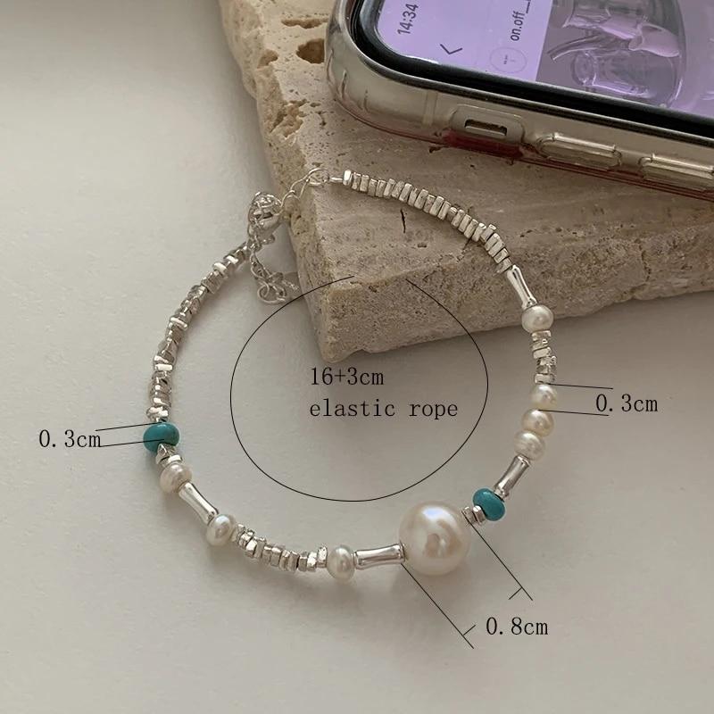 VENTFILLE Bracelet en argent sterling 925 avec perles et nœuds en bambou pour femme et fille, bijoux coréens simples, cadeau d'anniversaire, livraison directe