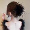 Feather Grab Clip, Female Back Head Hairpin, High-end Clip, Headdress, Advanced Sense 2026 New Mao Mao Hairpin, Shark Clip.