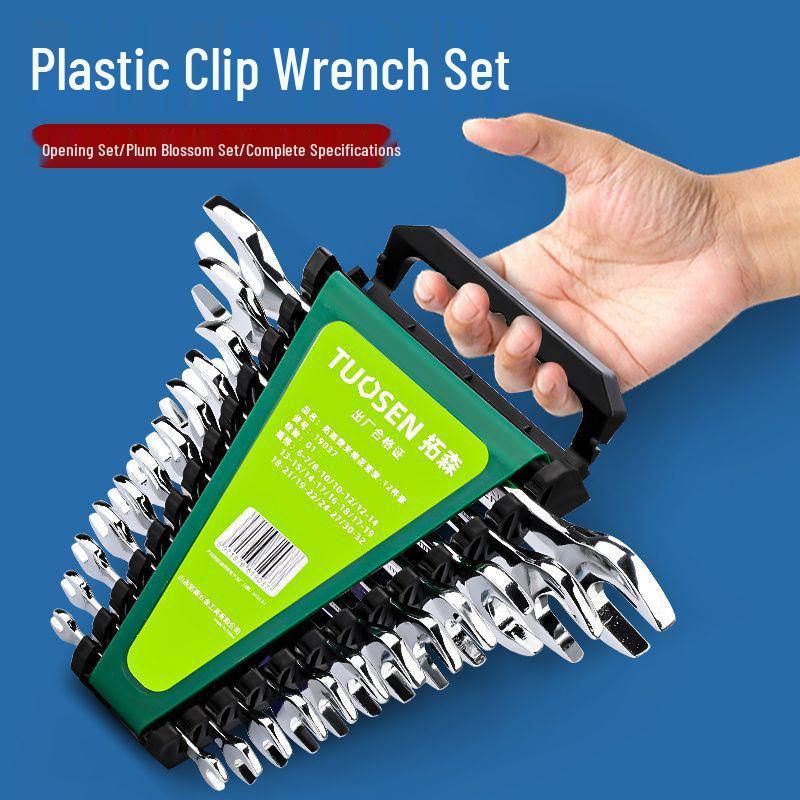 Set chei combinate cu capăt deschis și capăt inelar cu cap dublu - Set scule de reparații cu finisaj oglindă