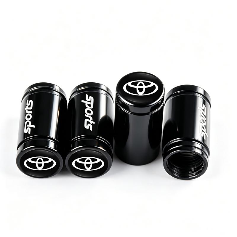 4Pcs Car Wheel Tire Valve Stem Cover Dustproof Cap For Toyota RAV4 Corolla Camry Frontier Supra C-HR Hilux Tacoma Prado Yaris