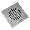 Rectangle Shower Floor Drain Brass Chrome Plated Easy Installation Contemporary Modern Design for Bathroom