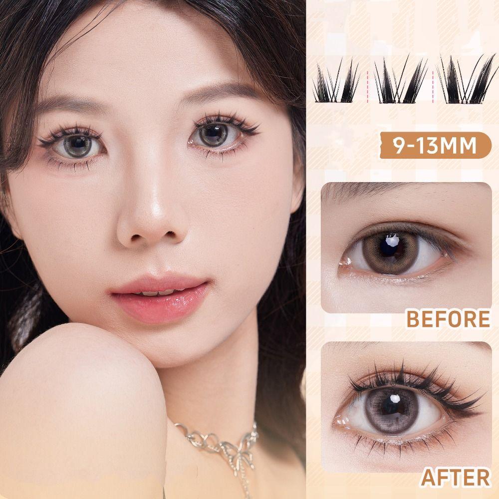 

Extension Self-adhesive Lash Clusters Makeup Glue Free False Lashes Grafting Lashes жовтий