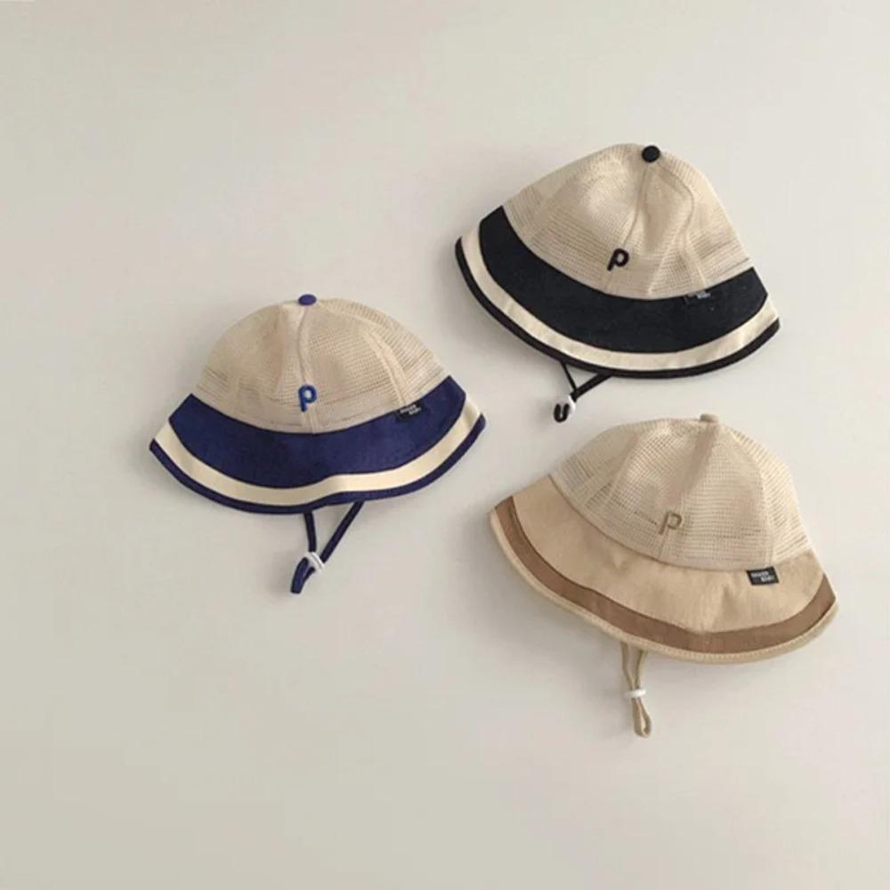 

Large Visor Baby Fisherman Hat Letter Sun Hats New Sun Block Hat чорний