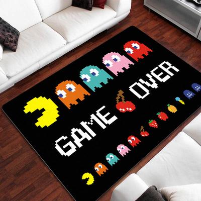 Pac-Man Cartoon Teppich Kinder Spielen Teppich Teen Kawaii Wohnzimmer Schlafzimmer Anime Teppich Kinder Ästhetische Zimmer Dekor Pelz matte