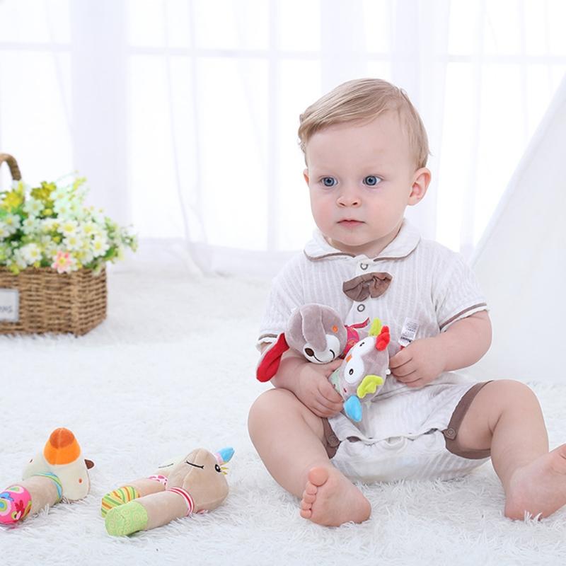 Baby Bed Animal Shaped Supplies Cotton Decoration with BB Call Interactive Toy Infant Gift for Baby Brain Train