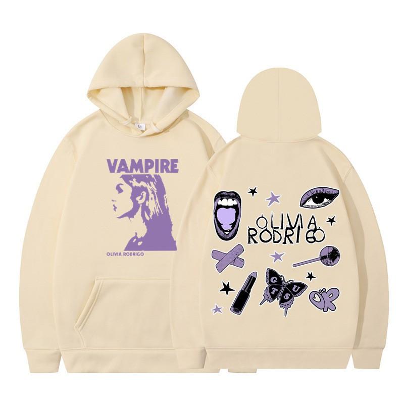 Olivia Rodrigo Graphic Hoodie Women Men Teens Loose Fit Cotton Blend Winter Warm Pullover Sweatshirt