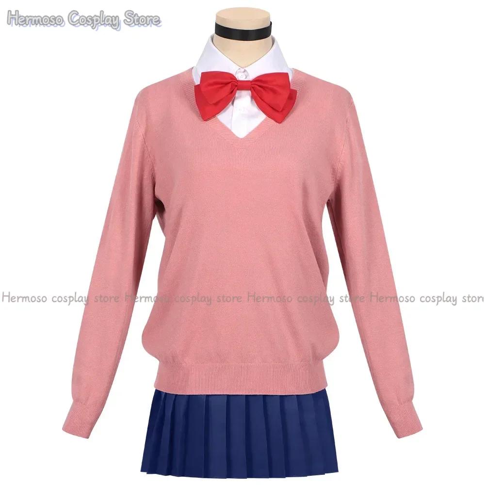 Anime Momo Ayase Costumes de Cosplay Perruque Dan Da Dan Pull Jupe Boucles d'oreilles Ensemble Ornement de Cou Fête d'Halloween Jeu de Rôle Uniformes
