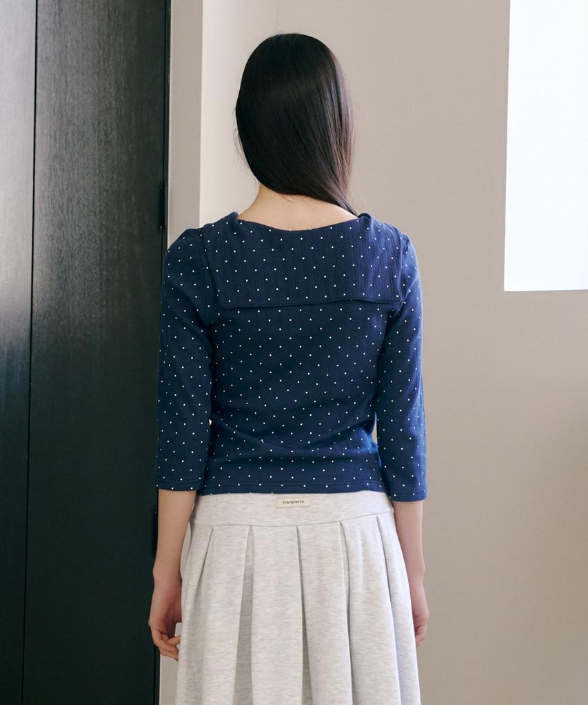 FUNFROMFUN Eyelet Sailor Tee, Navy
