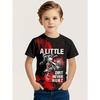 Boys 3D Print Dirt Bike Graphic T-Shirt, Cool Motocross Rider Short Sleeve