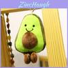 Adorable Llavero de Peluche de Aguacate de Dibujos Animados Muñeco Relleno de Terciopelo de Cristal Suave