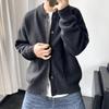 Yousheng Herren Strickwaren Rundhals Langarm Einreiher Einfarbige Strickjacke Strickmantel Locker Tägliche Kleidung Schulpullover Jacke