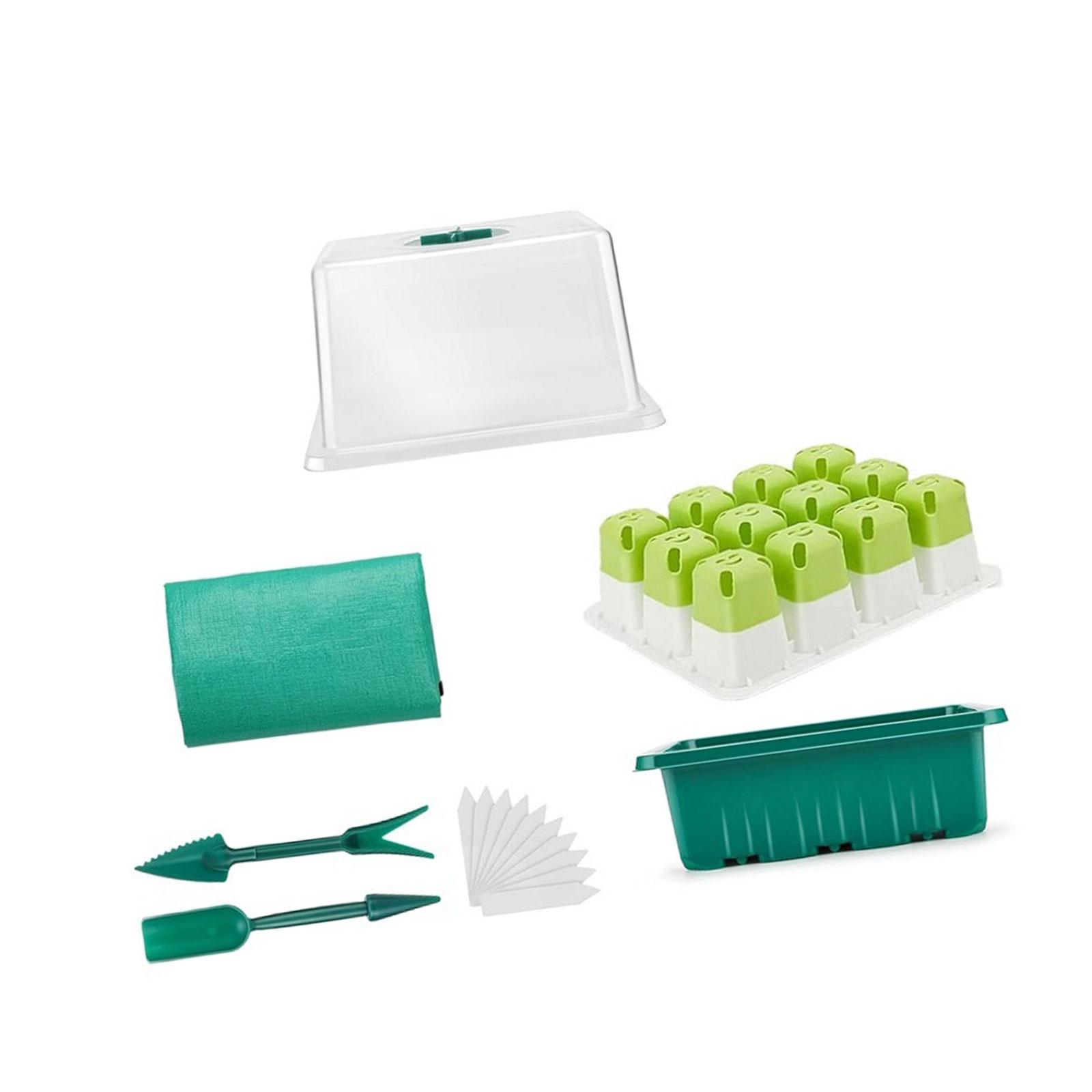 

Миниатюрная комнатная теплица, ящик для проращивания с прозрачной крышкой, набор лотков для проращивания, аксессуары для цветочной рассады A