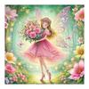 JISHSHAY Diamond Art Kit Princess 40x40cm Diamond Art Butterfly Princess Girl Beautiful Handicraft Kit 5D Diamond Art Butterfly Painting Kit Handmade
