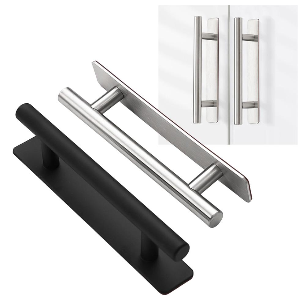 Matte Black Aluminum Alloy Handle for Sliding Doors No Drilling Required Simple Installation Comfortable Grip for Exposed Doors