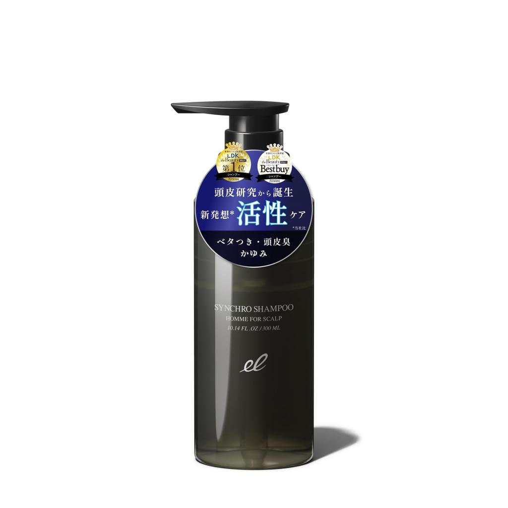 ELECTRON Synchro Shampoo Homme FOR SCALP 300ml Scalp Shampoo for Sensitive Reduces Odor and Moisturizing Scalp Care [Official] Men's Scalps, Itching,