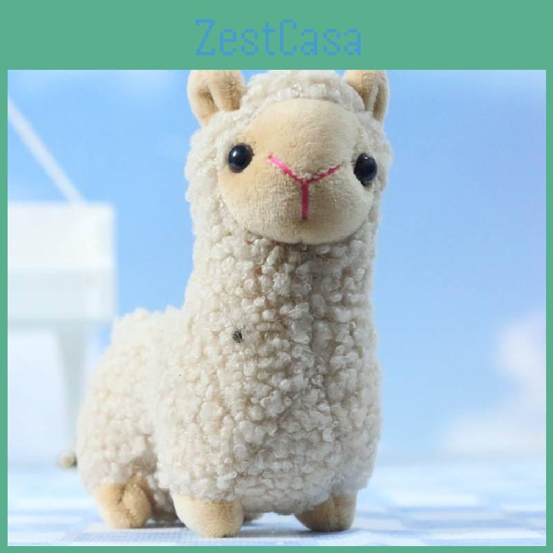 Breloc de pluș alpaca pufos și adorabil, ideal pentru decorarea genților și cheilor