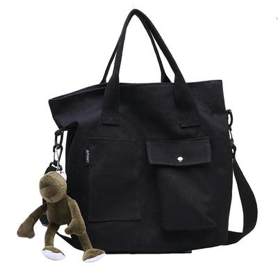 Einfarbige Canvas-Taschen für Damen Handtaschen Schultertasche Shopper Lässige Tragetaschen Damen Cross Schultaschen Umhängetasche