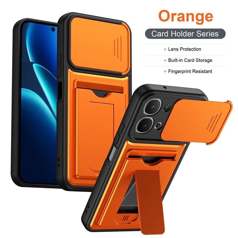 For Vivo IQOO Z11X Y31D Y51 Pro T5X Case Multi-layer Structure, Shockproof Cover with Bracket, Card Slot, Lens Protection