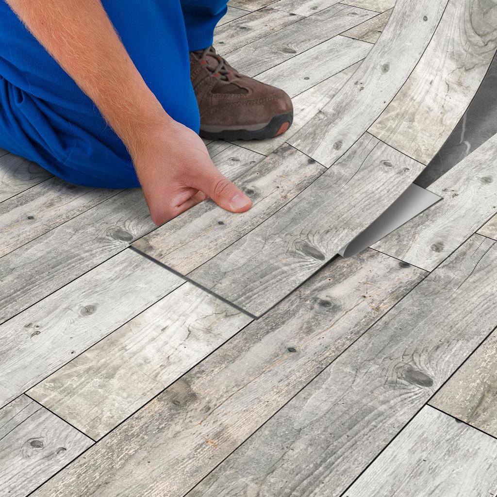 Mattierte PVC Holzmaserung Wasserdichte Bodenaufkleber - Schmutzabweisend für Küchen- & Schlafzimmerrenovierungen