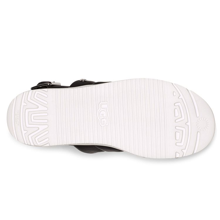 UGG Zayne Leather Comfortable Thick Sole Sandals Women Sandals Black 1124997-BLLE