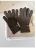 High quality% Australian wool solid color hat scarf gloves three-piece winter warm knitted suit women
