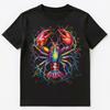 Colorful Paint Splash Crayfish Art Graphic Unisex T-Shirt