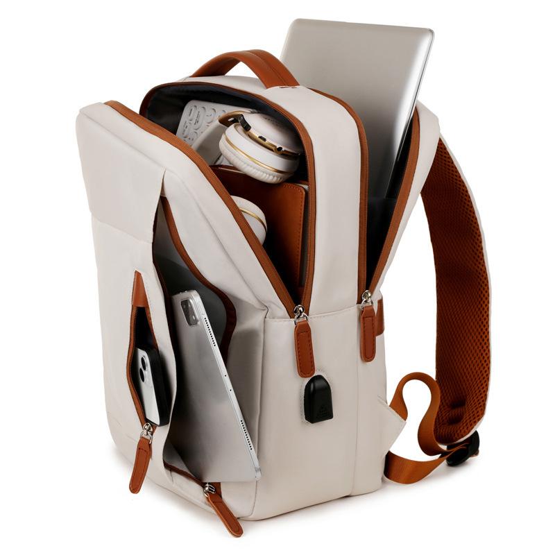 New stylish backpack, large-capacity multi-functional computer bag, simple leisure travel business travel backpack