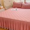 Solid Anti Slip Cotton Bed Skirt Modern Minimalist Fitted Sheets Bed Covers Large Skirt Skin Friendly Bedspread